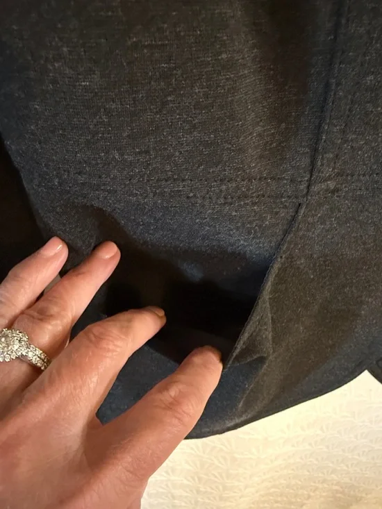 INC International Concepts Petite Dark Gray Buttoned Collar Jacket P 17” L 25” - Picture 7 of 7